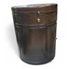 Image 1 : Cylinder Lamp Table with Drawer and Cabinet Storage, H25" x Dia. 20"