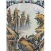 Image 2 : Huge Pair of Chinese Porcelain Vases with Floral and Landscape Motifs - Approx. Tall 62" Each