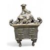 Image 1 : Chinese Cast-Brass Rectangular Foo Dog Censer
