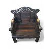 Image 1 : Chinese Hardwood “Landscape & Scholar” Armchair - Approx. H42" x W38.5" x D25.5"