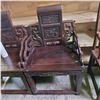 Image 3 : 3 Chinese Hardwood Armchair - Approx. H39" x W24" x D19" Each