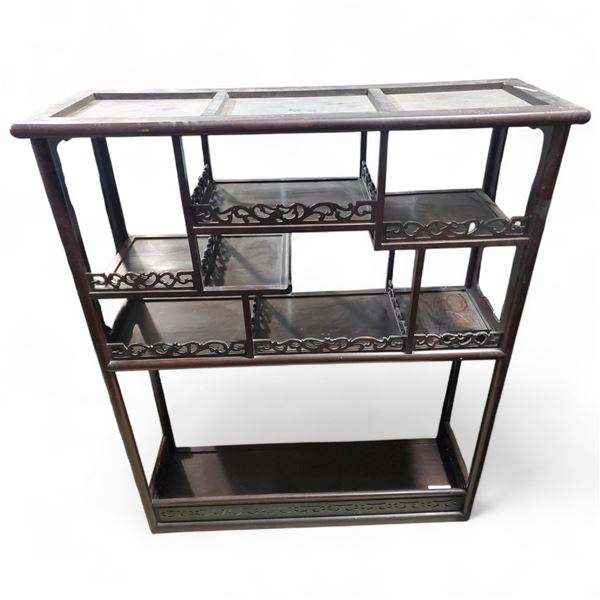 Chinese Hardwood Display Shelf - Multi-Tier Curio Stand
