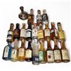 Image 1 : 22 Vintage Glass Mini Liquor Bottles - Majority are sealed - some evaporation