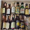 Image 3 : 21 Vintage Glass Mini Liquor Bottles - Majority are empty