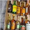 Image 2 : 24 Vintage Glass Mini Liquor Bottles - Majority are sealed - some evaporation
