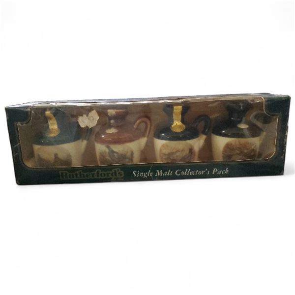 Rutherford's Single Malt Collectors Pack of 4 Single Malt Whiskeys Minis -One each of Highland. Isla