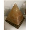 Image 3 : 2 Himalayan Salt Decorative Stones - Pyramid (H6.5") & Rock Shape (H10")