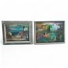 Image 1 : 2 Expressionist Landscape Oil Paintings on Canvas, 1976 & 1992