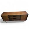 Image 1 : Mid-Century Modern Walnut Sideboard with 3 Center Drawers, H32" x 68" x 18"