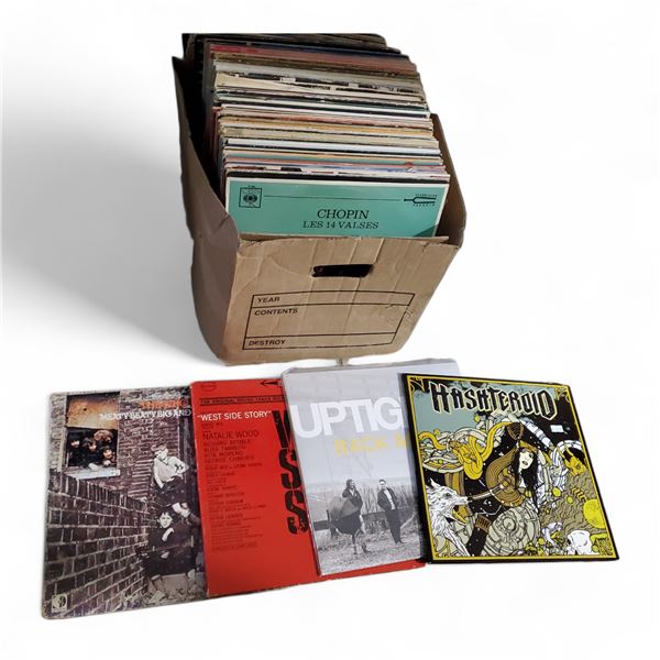 40+ Pcs Full Box Vinyl Records and Music Albums