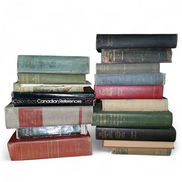 Collection of 20+ Vintage Novel and Misc-Topics Books