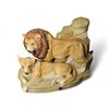 Image 1 : 1987 Ski Country Limited Edition "African Lions" Mini Bourbon Whiskey Decanter - 3.5" tall - Empty