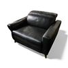 Image 1 : Valencia Elodie Leather Recliner Chair - Black - RV: $2213 CAD (New - Display) - Approx. W46" x H39"