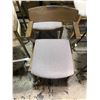 Image 2 : Modern Wood Dining Chair - Light Gray Upholstered Seat (New - Display)