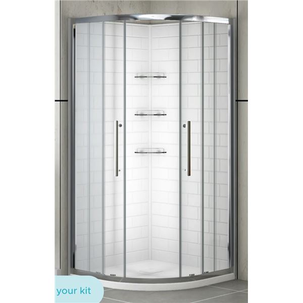 Bath Depot Thallo Collection 34" x 34" Round Shower Kit - RV: $749 CAD - with Matte Black Door (SK-D