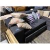 Image 2 : Modular Sectional Sofa Bed - Pull-Out Design with Chaise and Storage Ottoman - Dark Gray - As Is