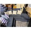 Image 3 : Modular Sectional Sofa Bed - Pull-Out Design with Chaise and Storage Ottoman - Dark Gray - As Is