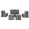Image 1 : STYLEWELL Napa II 6-Piece Woven Chat Set - Gray - RV: $659 CAD (10011890456) - New in Box