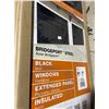 Image 3 : Clopay Bridgeport Steel 8 ft. x 7 ft. Black Garage Door - RV: $1197 CAD (Model:BR4EV - New in Box)