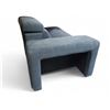 Image 3 : Modern Left Arm Facing Two-Seat Sofa - Blue Fabric - Adjustable Backrest