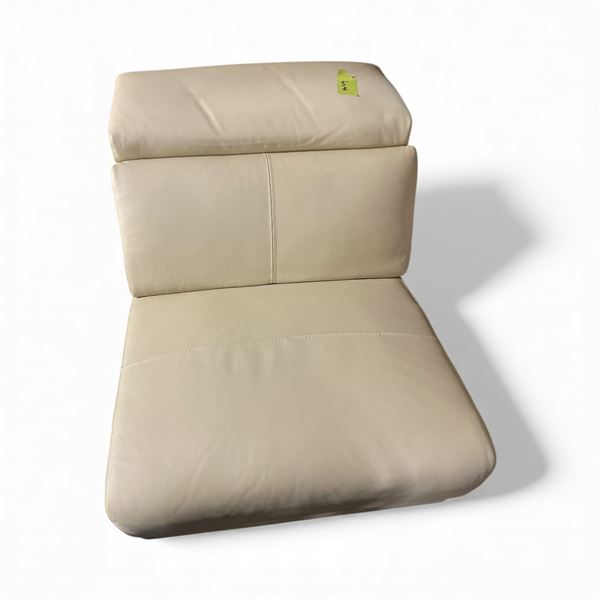 Valencia Andria Leather Armless Leather Chair with Adjustable Headrest - Approx. H28  x W29  x 43 