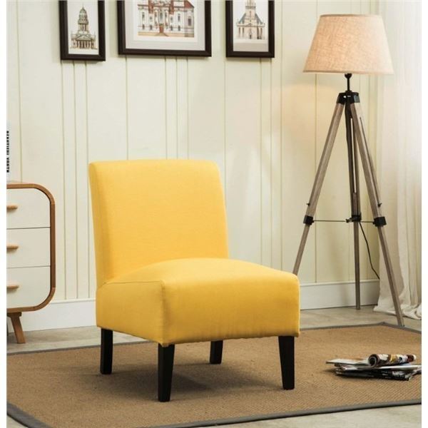 NEW Nadine Collection Yellow Slipper Accent Chair - (VE-453FS-YL)