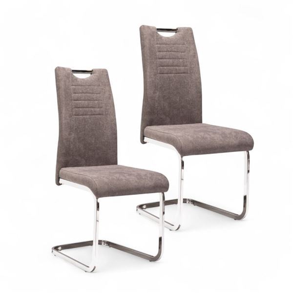 Set of 2 Normandy Collection Dining Chairs - Grey (7385SN-GY) - New In Box