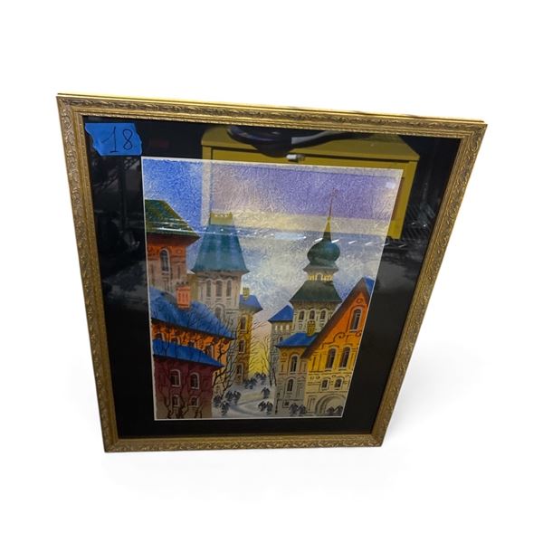 Anatole Krasnyansky, Serigraph  Prague at Sunrise  2010, Edition: 170, Approx 23  x 15 