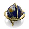 Image 1 : Blue Lapis World Globe with 4 leg Gold Stand