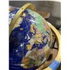 Image 3 : Blue Lapis World Globe with 4 leg Gold Stand