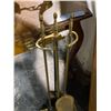 Image 3 : Vintage Brass Fireplace Tool Set with Stand