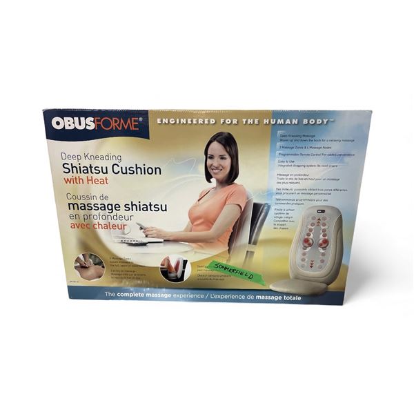 ObusForme Deep Kneading Shiatsu Cushion with Heat (Model: SM-SMC-04)