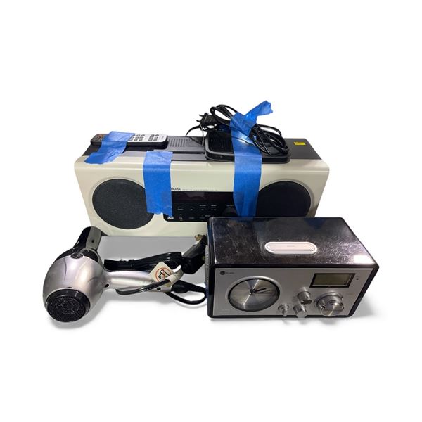 Yamaha TSX-112 Desktop Audio System, IN STUDIO AM/FM Radio (8005228 ), Hair Dryer