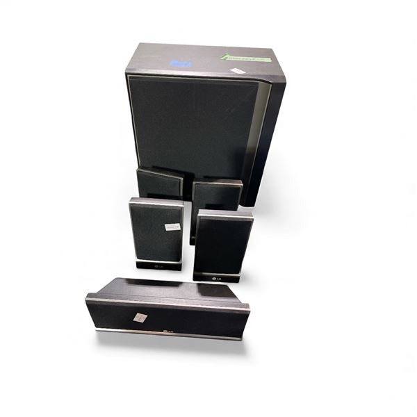 6 Pcs LG Home Theater Surround Speakers (Model: SH92SB-C/S/W) - As Is