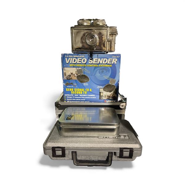 Dremel Model 395 Moto-Tool w/Case Accessories, Lorex VS6367 Video Sender, Alumiumn Case with Tools