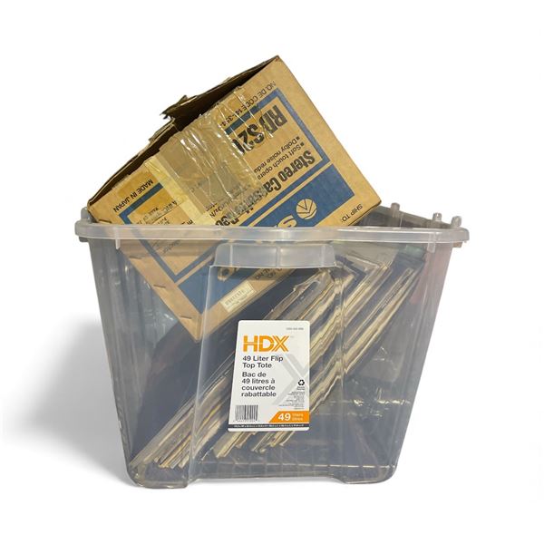 Sanyo RD S20 Stereo Cassette Player Recorder and 40+ Pcs Vinyl Records