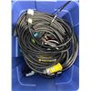 Bin of Assorted Accessories - Includes Extension Cords, Car Wash and Wax Products