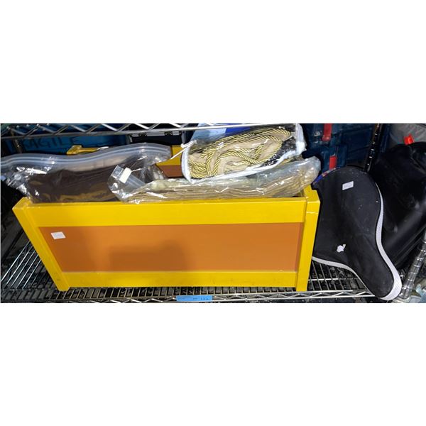 Wooden Box with Assorted Fabrics - Includes Bed Sheets and Cushion Covers (Various Sizes & Styles)