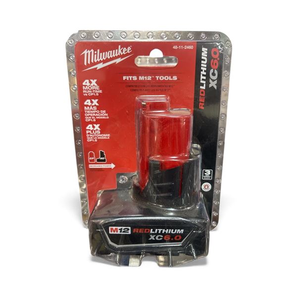 New Milwaukee M12 Lithium-Ion Extended Capacity REDLITHIUM Battery - RV: $98 CAD (Model: 48-11-2460)