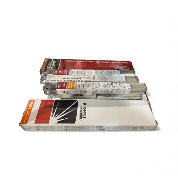 Group of 8 New Lincoln Electric Welding Electrodes (E6011 & E6013) - Various Sizes