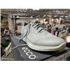 Image 2 : ECCO Men's Grey Leather Casual Lace-Up Shoes - Size 8.5