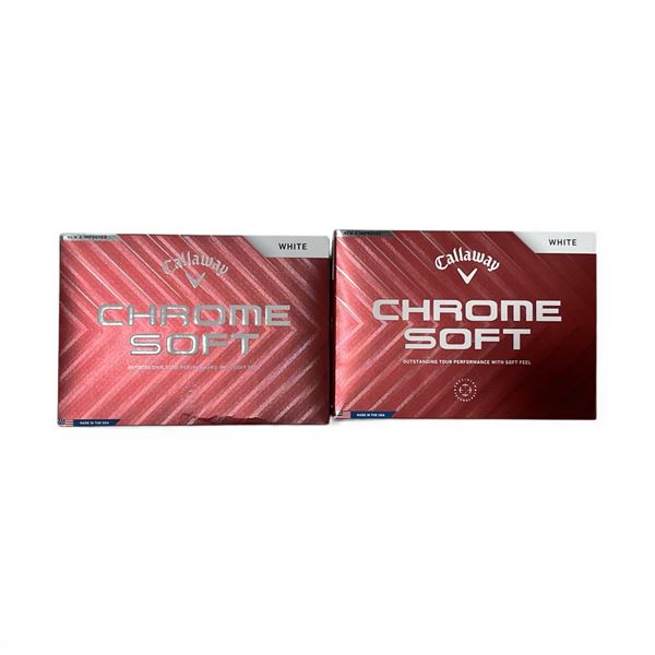 Brand New - 2 Boxes Callaway Chrome Soft Golf Balls (White) - RV: $140 CAD