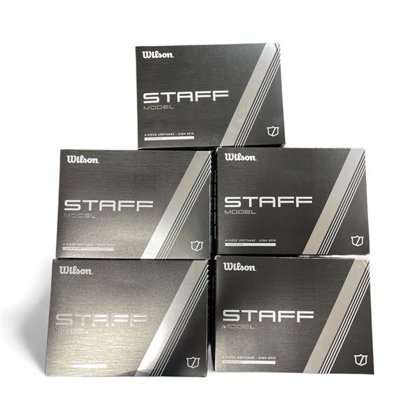 Brand New - 5 Boxes WILSON Staff Model Golf Balls - RV: $320 CAD