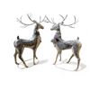 Image 1 : 3 Boxes (12 Pcs) Reindeer Standing H19" White Metal w/silver Foil (Christmas Forever - XM-MD3070)