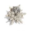 Image 2 : 5 Boxes ( 60 Pcs) Orn White Snowflake 5.25" w/Jewel & GLTR (Christmas Forever - XM-)