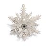 Image 1 : 5 Boxes ( 60 Pcs) Orn White Snowflake 5.25" w/Jewel & GLTR (Christmas Forever - XM-)
