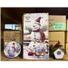 Image 5 : 18 Pcs Bird House 3x4", 12 Pcs Snowman Wall Art 11x6", 12 Pcs Orn Metal Disc 4" Snowman w/Deer (Chri