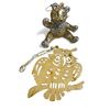 Image 1 : 12 Pcs Orn Bear 3" Matt Gold & 72 Pcs Owl Hanging Ornament (Christmas Forever - XM-MG1882/XM-MF-1217
