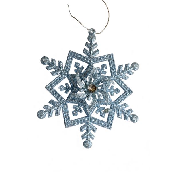 84 Pcs Orn Winter Blue 4.75" Snowflake (Christmas Forever - XM-MB2222)