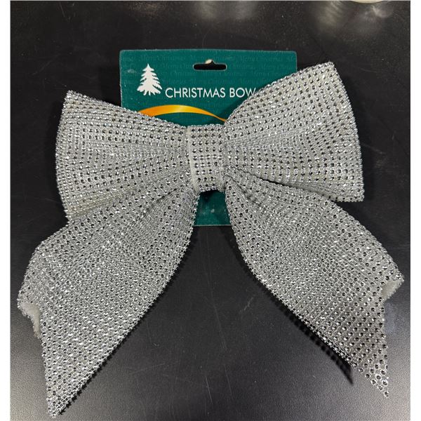 48 Pcs 10.5 x 13.5" Bow Silver (Christmas Forever - XM-R1793)